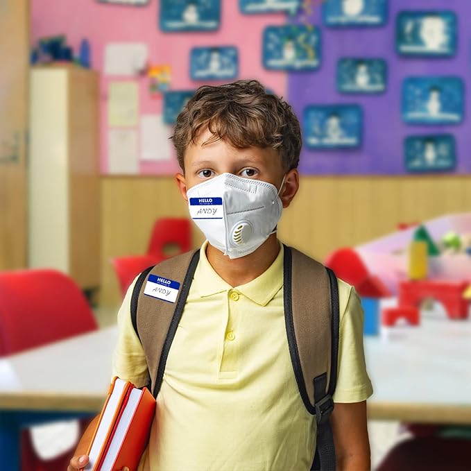 Zacool 480 Pcs Name Tag Stickers (3"x 2") Blue Hello My Name is Stickers Identification Badges, Easy Peel and Stick Name Tags for Themed Party, Family, Home, School, Office, Conferences