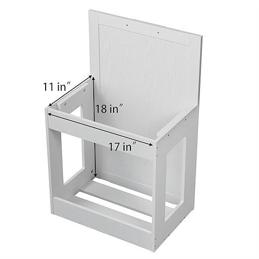 OLD CAPTAIN Tilt Out Trash Cabinet with Quick Installation and Deodorising Function, Wooden Freestanding Trash Can Cabinet Holds Up to 2x13 Gallons Capacity for Kitchen and Dining Room, White
