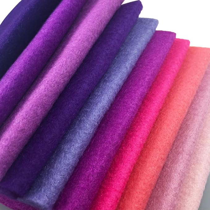 flic-flac 42pcs1.4mm Thick Soft Felt Fabric Sheet Assorted Color Felt Pack DIY Craft Sewing Squares Nonwoven Patchwork (30cm * 30cm)