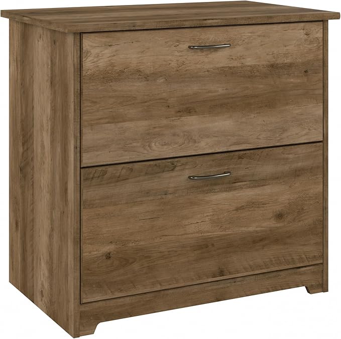 Bush Furniture Cabot 2 Drawer Lateral File Cabinet in Reclaimed Pine, Home Office Chest for Letter, Legal, and A4-Size Document Storage