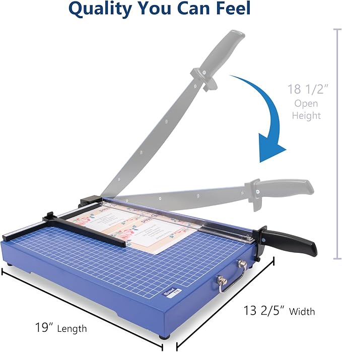 United Office Products T15 Commercial Guillotine Paper Trimmer, Sturdy Metal Base, 15" Cut Length, 15 Sheet Capacity, Paper Cutter for Offices, Schools and Crafts