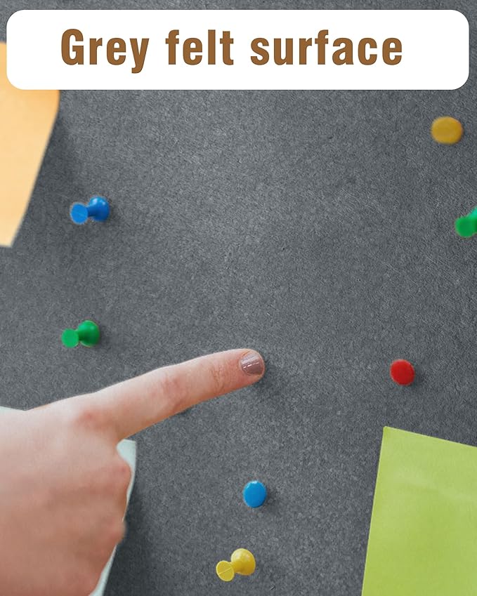 38"x38" Enclosed Bulletin Board, Lockable Weather-Resistant Aluminum Cork Noticeboard for School & Office, Silver Frame w/Grey Flet