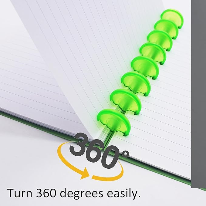 100pcs Discbound Notebook Discs DIY Planner Accessories fits for Tul,Levenger,Arc,Happy Planner,Talia(Transparent Green,0.7inch/18mm)