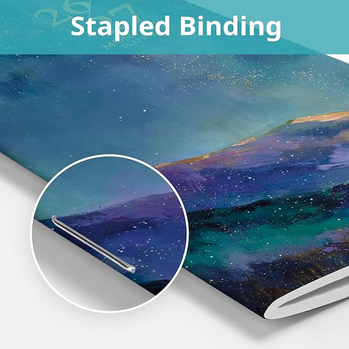 Pocket Calendar 2026-2027 for Purse, Two Year Monthly Planner Pocket Size, Jan 2026 to Dec 2027 Monthly Planner Small Size (6.5" x 3.5") - Starlit Peaks