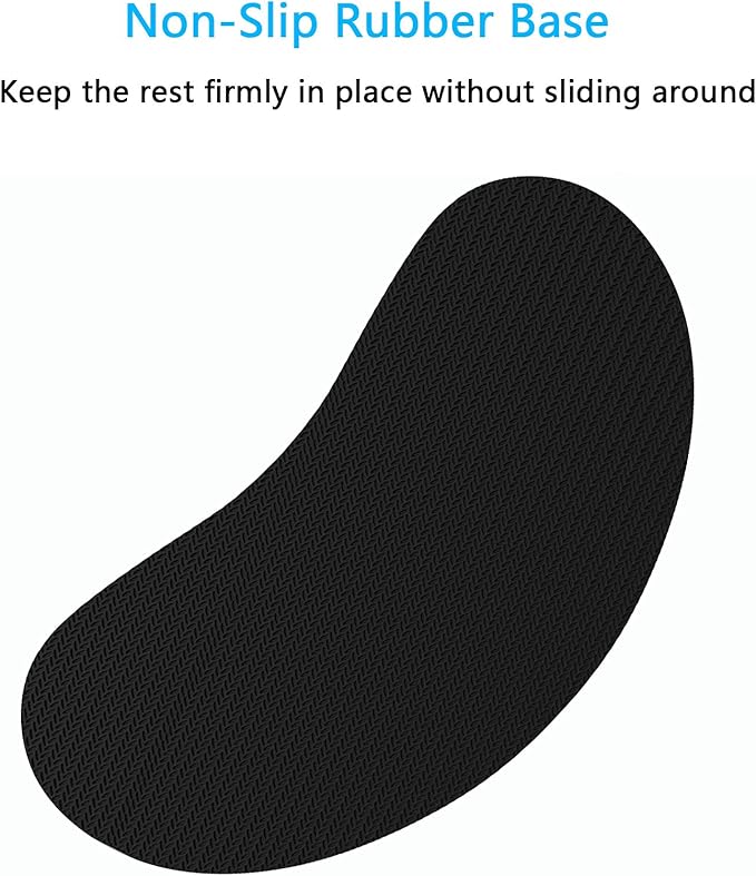 Dapesuom Mouse Wrist Rest, Ergonomic Memory Foam Mouse Wrist for Computer Desk Mats Support, PU Leather Hand Rest Pad Cushion for Gaming, Laptop, Men, Women, Pain Relief & Easy Typing, Space Gray