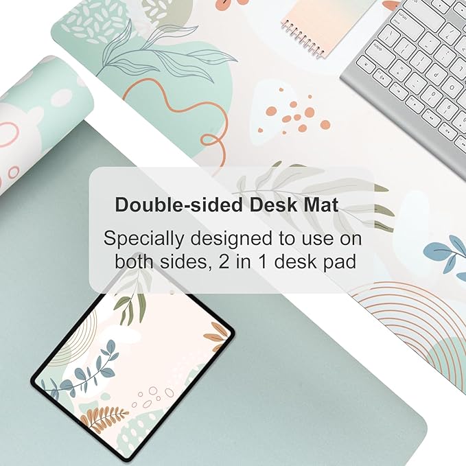 Colorful Star Large Mouse Pad, Abstract Botanical Waterproof Desk Mat, Boho Computer Gaming Mouse Pad, Minimalist XXL Full Desk Mousepad Non Slip Desk Pad for School Office Home 31.5" x 15.7"