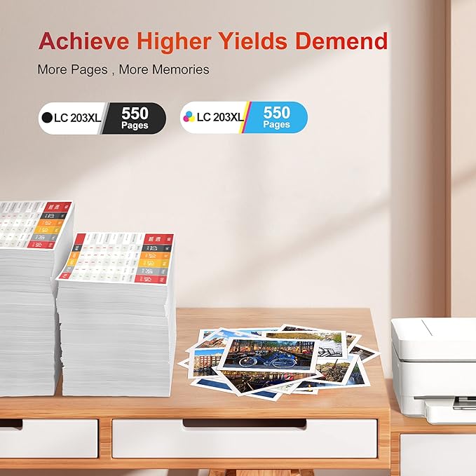 LC203XL LC201 Ink Cartridges Compatible for Brother LC203 Ink Cartridges LC203BK LC201XL Use for Brother MFC-J480DW MFC-J485DW MFC-J880DW MFC-J4420DW(11 Pack: 5 Black, 2 Cyan, 2 Magenta, 2 Yellow)