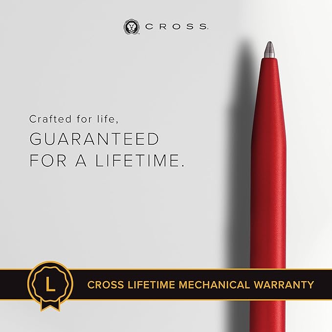 Cross Click Refillable Ballpoint Pen Presented in a Everyday Gift Box - Medium Point, Black Ink, Crimson