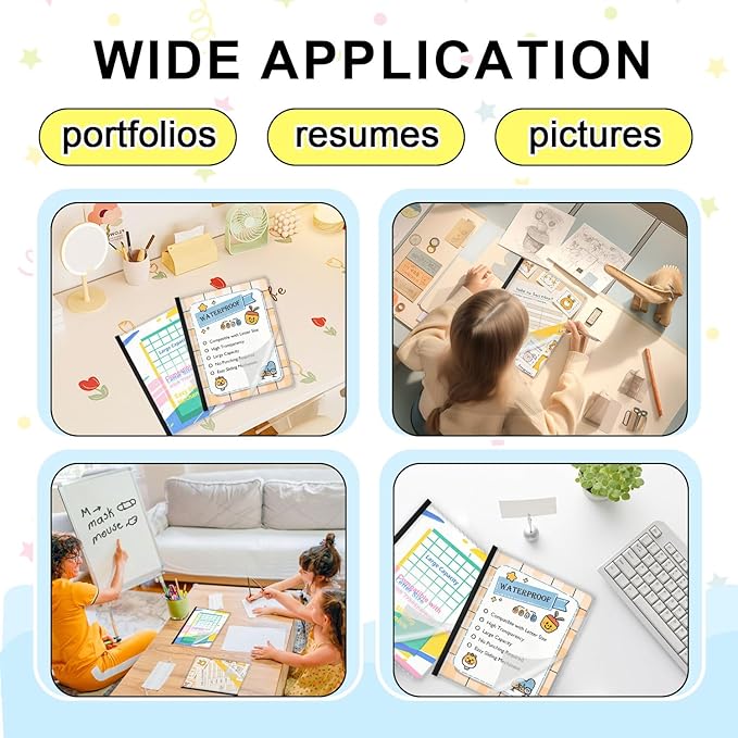 TOTiyea 40 Pack Clear Report Covers with Sliding Bars, 5mm (40 Sheet Capacity) Black Sliding Bar File Folders, for Letter Size