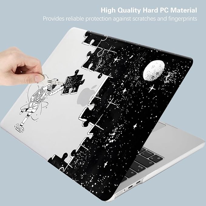 KEROM Compatible for MacBook Pro 16 inch Case 2025 2024 2023 2022 2021 M4 M3 M2 M1 Pro/Max Chip A3403 A3186 A2991 A2780 A2485, Cute Aesthetic Protective Plastic Hardshell & Keyboard Cover,Space Puzzle