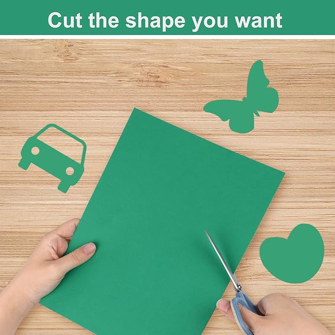 OcePor 50 Sheets Christmas Green Cardstock Paper, Colored Printer Paper 8.5 x 11, Card Stock Thick Construction for Craft,Scrapbook，Office Printing, Invitations, Certificates，92 lb/250gsm