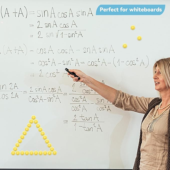 ZDZBLX Fridge Magnets, 28 Pack Strong Magnets for Refrigerator, Whiteboard, Locker, Classroom, Office (Yellow)