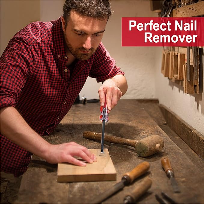 Staple Remover, Staple Puller, Upholstery Tools Staple Lifter, Double Prongs Design, Tack Puller Nail Puller for Removing Various Staples for Furniture, Floor, Wooden Case, Carton, Photo Frame, Carpet