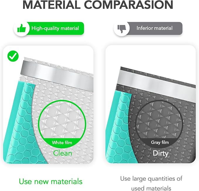 Fuxury Bubble Mailers 10.5x16 Inch 25 Pack Self Seal Padded Envelopes Large Shipping Envelopes Waterproof Padded Mailers Bubble Bags for Mailing, Packaging, Small Business, Teal #5