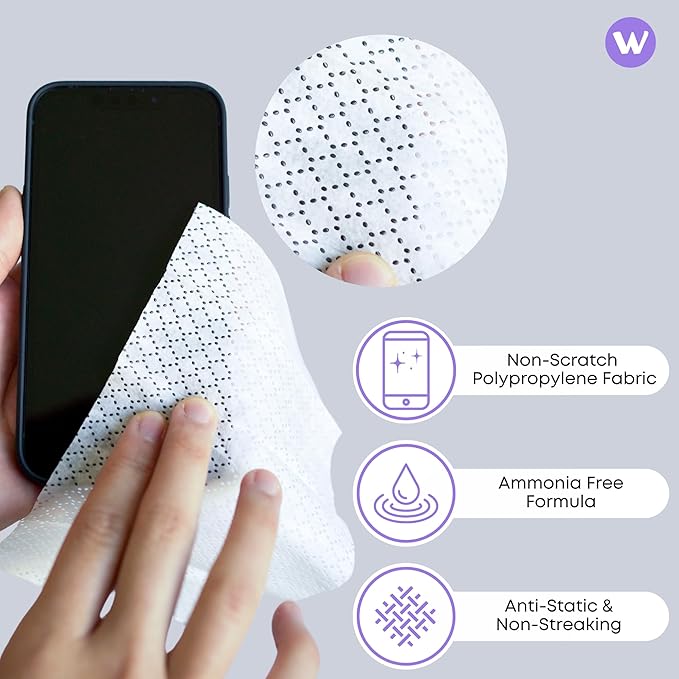 See Clear Original Lens Cleaning Wipes - Pre-Moistened Eyeglass & Screen Cleaning Cloth Towelettes - Streak Free, Scratch Free Lens & Electronic Screen Cleaner - 24 Resealable Packs of 16