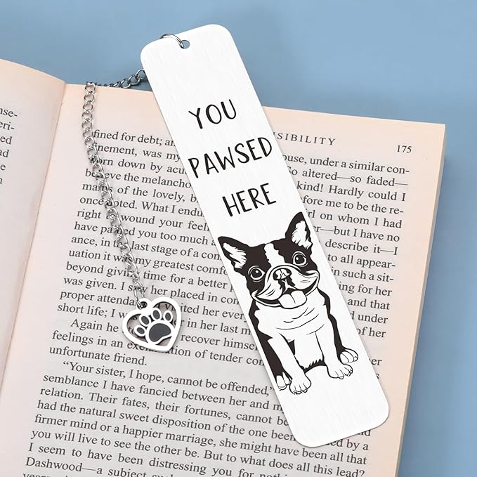 Dog Mom Gifts for Women, Boston Terrier Gifts, Vet Tech Veterinary Gifts, Dog Lovers Gifts for Women, Book Club Dog Themed Gifts for Readers Book Lovers Women Men, Bookish Dog Dad Christmas Gifts