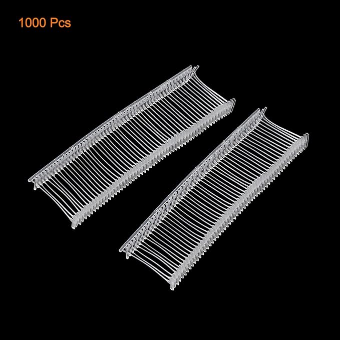 MECCANIXITY Standard Tagging Fasteners,Plastic Regular,Standard Label Gun Price Tagging Barbs for Garment Price Tag Label Tagging Barbs 25mm/1 Inch,Pack of 1000 Transparent