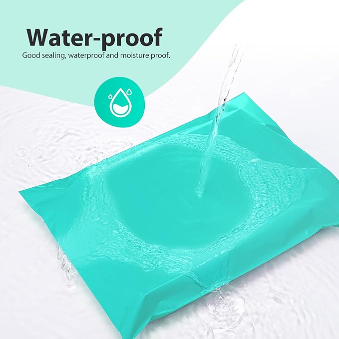 Fuxury Poly Mailers 14.5x19 Inch 50 Pcs, Waterproof Shipping Bags for Clothing, Strong Adhensive Shipping Envelopes for Small Business, Self Seal Mailers Poly Bags Mailing Envelopes Teal