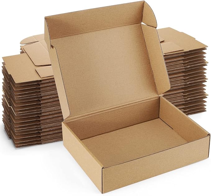 Shipping Boxes 9x6x2 inches Brown Small Mailing Boxes 25 Pack Cardboard Corrugated Box Mailers