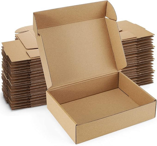 Shipping Boxes 9x6x2 inches Brown Small Mailing Boxes 25 Pack Cardboard Corrugated Box Mailers