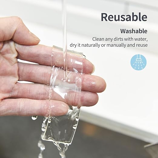 Art3d Double-Sided Tape (4-Roll of 10FT), Removable, Traceless, Washable, Reusable - Multipurpose Tape as Seen on TV (1/24" x 1/2" x 10', 4)