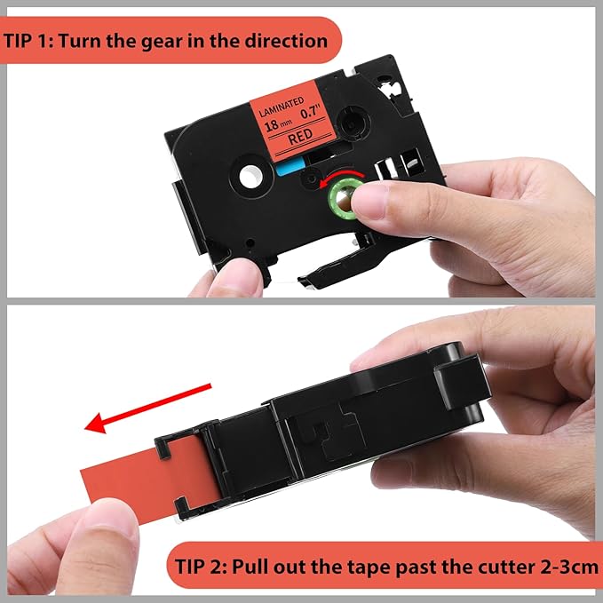 Label KINGDOM 18mm Red Label Tape Replacement for Brother TZe-441 TZe441 3/4" Black on Red TZ Tape 18mm 0.7 Laminated Compatible with Brother P Touch for PTD400 PTD410 PTD600, 3-Pack