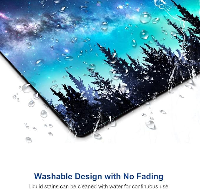 Hokafenle Mouse Pad, Square Personalized Computer Mouse Pads with Forest Moon Design, Washable Mouse Mat, Gaming Office Home Non-Slip Rubber Base Mousepad