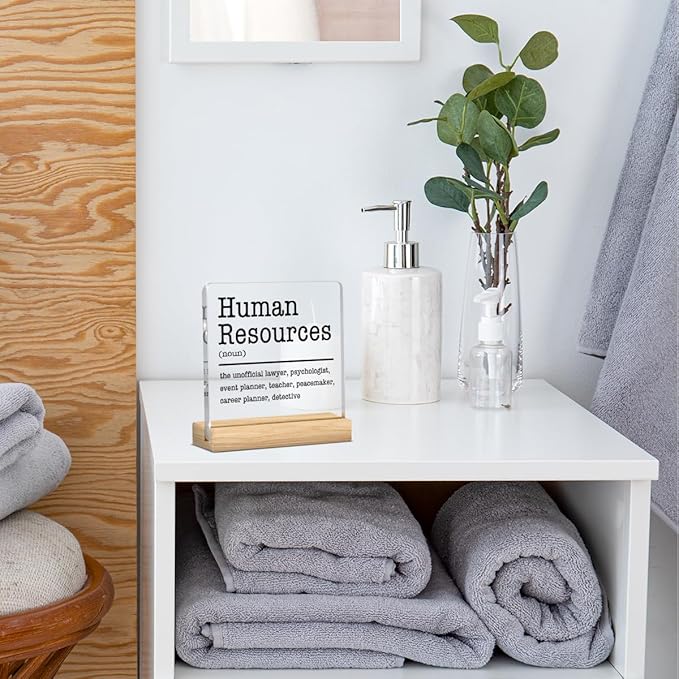 Human Resources Office Decor, Human Resources Gifts for Men Women, Hr Office Decoration, Funny Hr Gifts, Manager Director Human Resources Desk Decor Acrylic Desk Decoration