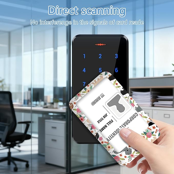 Floral Dogs Lanyard with Id Holder, Cute ID Badge Holder with Retractable Lanyard, ID Holder with Badge Reel Clips, Animal Keychain Name Tag ID Card Holder Teacher Women Doctor Office Gift