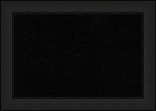 Amanti Art Black Cork Board for Wall, 15x21 Vision Board with Black Wood Frame, Small Corkboard Office Decor for Home Organization, Casual Corkboard Pinboard to Display Items for Home Organization in