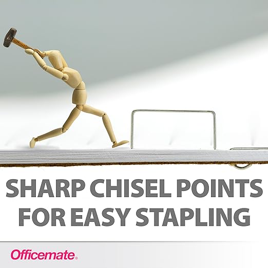 Officemate Standard Staples, 5 Boxes General Purpose Staple, 5000 Staples/Box (91925)