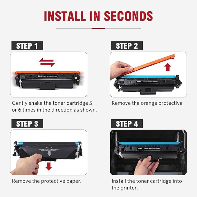 069H 069 High Capacity Toner Cartridge 4-Pack (with Chip) Compatible Replacement for Canon 069H Works for Canon Color ImageCLASS LBP674C MF750C Series MF753Cdw MF751Cdw LBP674Cdw Printer