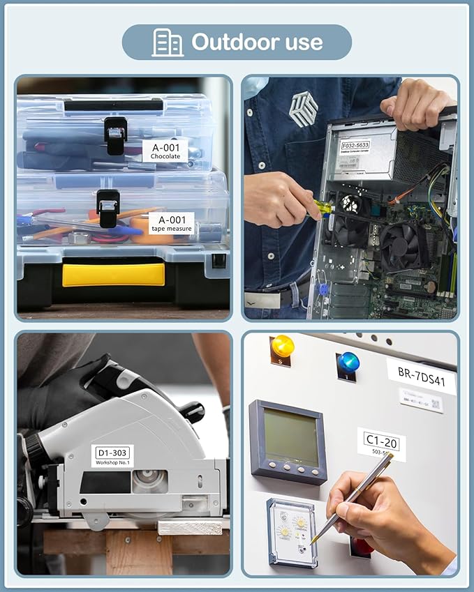 Markdomain Compatible TZe-251 TZe TZ 24mm 0.94 Black on White Label Tape Replacement for Brother PTD600 PTD600VP PTP700 PTP710BT PTP750W P Touch 24mm.94 White TZE251 TZ-251 Label Refills, 6-Pack