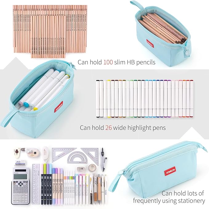 CICIMELON Pencil Case Large Capacity Pencil Pouch Pen Bag for School Teen Girl Boy Men Women