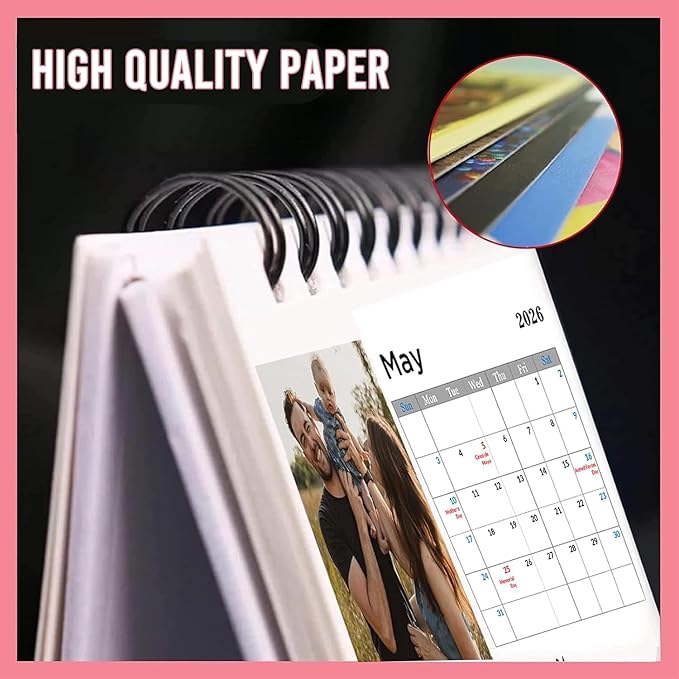 Custom Photo Wall Calendar 2026 - Personalize Your Home & Office with 13 Memories - Design Your Own 2026 Calendar - Custom Christmas Gift (Desk Calendar, 2 x Calendars)