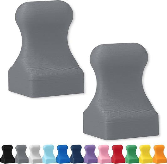 Glassboard Studio MiniPawn Magnet - Strong Neodymium Rare Earth Magnets for Fridge, Whiteboard, Locker & Magnetic Glassboards - Ideal for Crafting & Office Use - Strong Fridge Magnets (Steel Gray, 2)