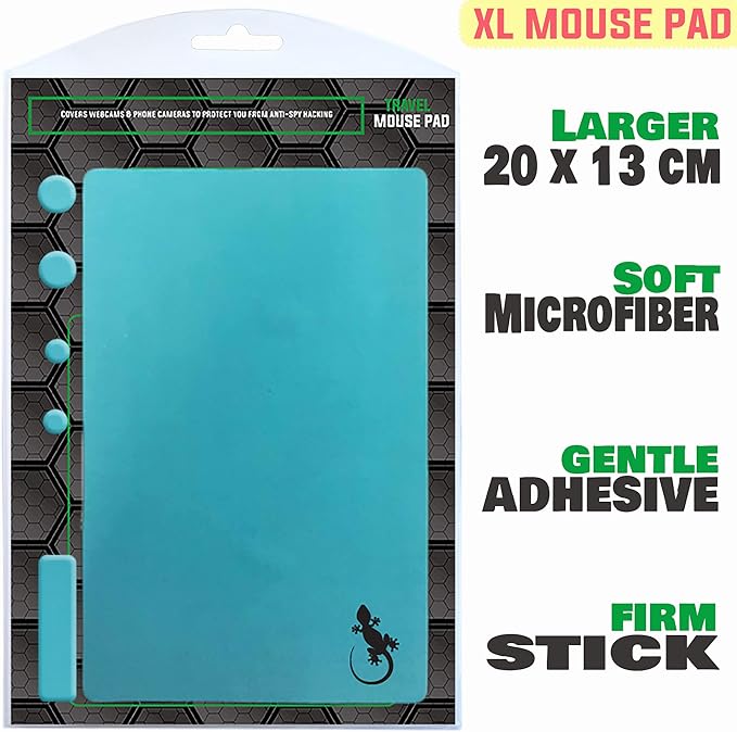 Mouse Pad Adhesive Bottom - Peel and Sticks to Any Surface - Travel Large Size - Portable (XL - Blue)