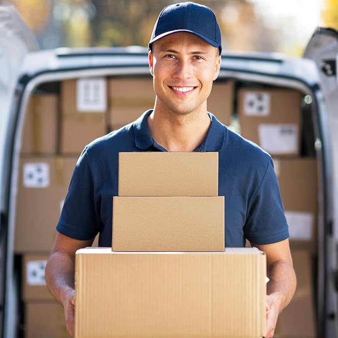 Eupako 10x7x5-Small-Shipping-Boxes-30-Pack-Brown-Corrugated-Box-Mailers, Cardboard Boxes for Packaging Small Business, Mailing