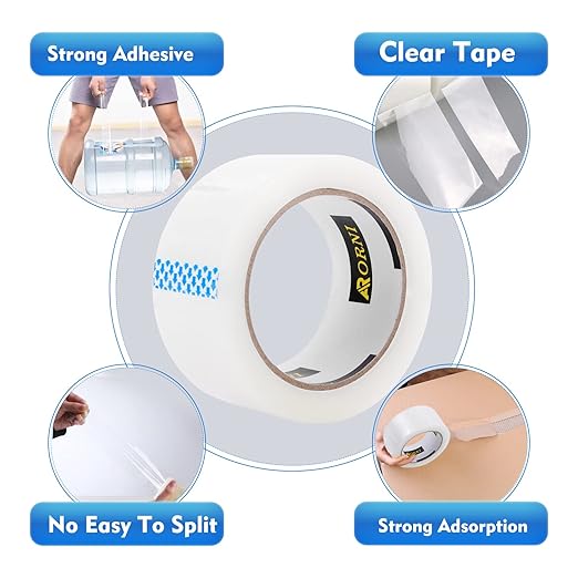 Packing Tape Heavy Duty Refill 36 Rolls Sealing Great for Packing Box Shipping and Moving Supplies Packaging 1.88" x 65 Yards 3" Core 2.0 Mil Thick Adhesive