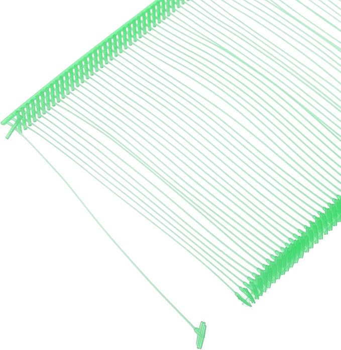 MECCANIXITY Standard Tagging Fasteners, Plastic Regular, Label Gun Price Barbs for Garment Tags, 75mm/3 Inch, Pack of 1000, Light Green