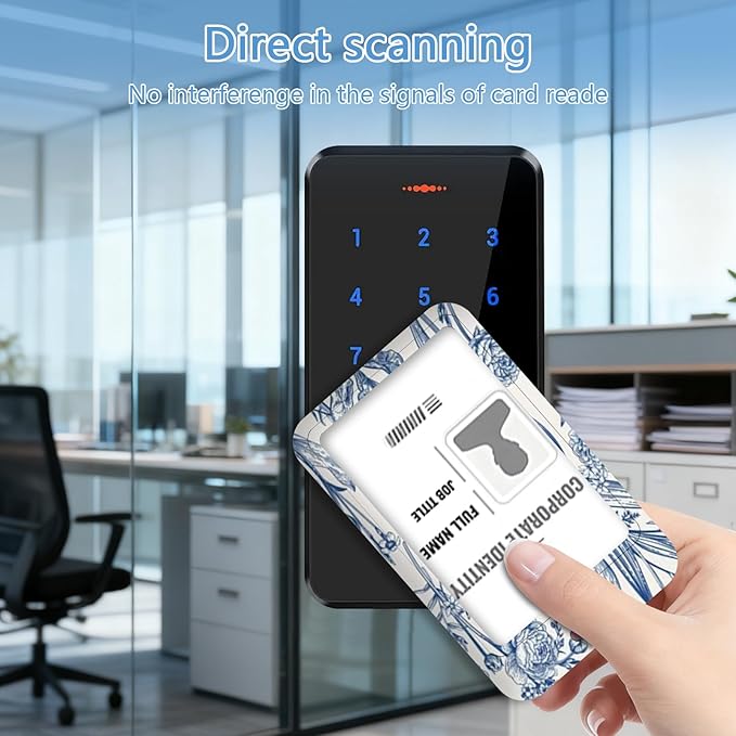 Blue Flower Badge Holder Reel Lanyard,ID Card Badge Holder Retractable Name Tag Clips for Doctor Nurse Teacher Office Student