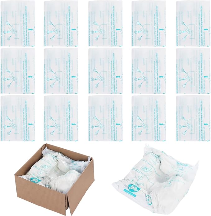 Foam Bags For Shipping 16 PCS 18×23 Inch, Handy Temperature-Activated Expanding Pouches, Instant Pack Quick Packaging - Protective Parcel Solution