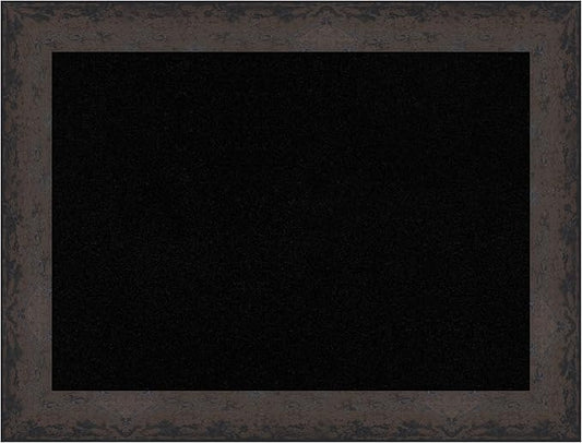 Amanti Art Black Cork Board for Wall, 25x33 Vision Board with Black Wood Frame, Medium Corkboard Office Decor for Home Organization, Modern Corkboard Pinboard to Display Items for Home Organization