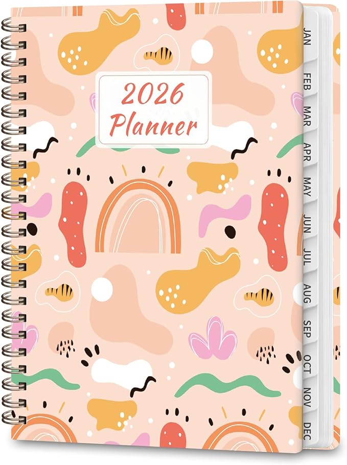 2026 Planner, Weekly and Monthly Academic Planner Calendar (JAN.2026 - DEC.2026), Planning Agenda Book, for Office Desk Accessories and School Supplies, A5(6.3" x 8.5")
