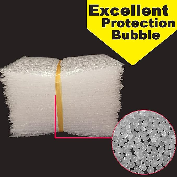 100Pcs 8"x12" Bubble Pouches Wrap Bag for Packaging, Clear Bubble Out Bags Double Wall Cushioning Wrap Pouches for Moving Packaging Storage Fragile China Dishes Electronic Item