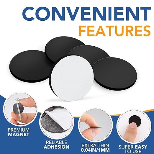 DIYMAG 240Pcs Magnetic Dot with Self Adhesive Round Magnets Magnetic Tape Flexible Magnet Sheets with Adhesive for Crafts, Photos and Die Storage Easy Peel and Stick, 0.8 x 0.04inch