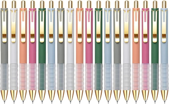 Linbsunne Gel Pens Black Ink Pen 0.5mm fine Point Pens Smooth Writing Retractable Office Supplies (18-count)