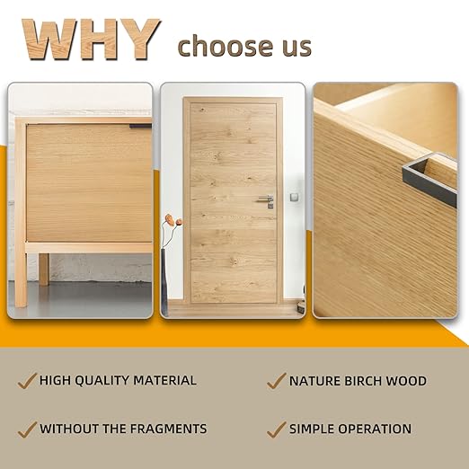 GSCIT Club Birch Edge Banding, 1/2 inch x 50ft roll of Veneer Edge Banding -Pre-glued Flexible, Real Wood Tape Banding for Cabinet Repair Furniture Restoration