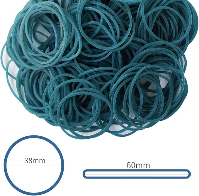 AMUU Rubber Bands 300pcs Turquoise Small blue-green Rubber Bands for Office School Home size16 Elastic Hair Band