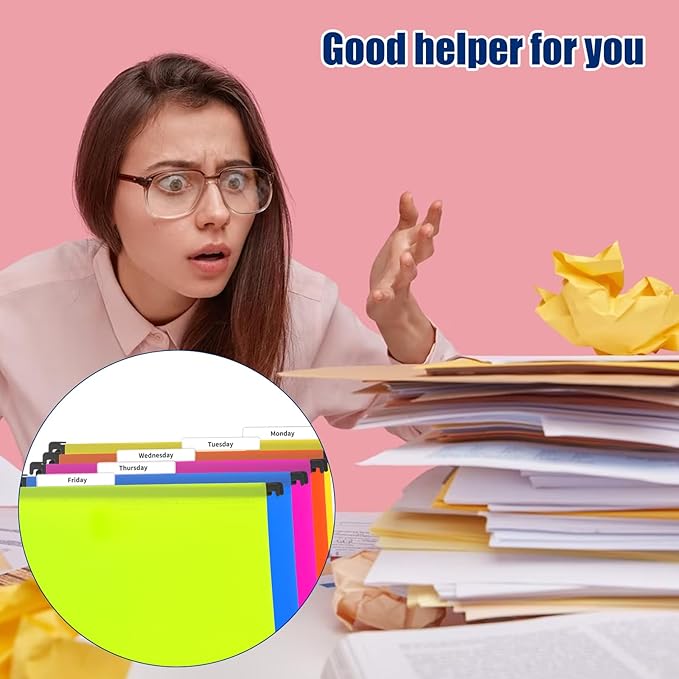 100Pcs 3 1/2 Inch Hanging File Folder Tabs Plastic Tabs for Hanging File Folders and Inserts Clear File Folder Tabs Insertable Plastic Tabs for Back to School Organizer Office Room